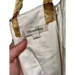 NWT Mandalay White Silk Gold Gray Beaded Cutout Midi Evening Gown Dress Womens 2 Photo 8