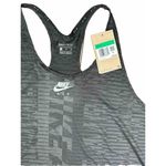 Nike NWT Women's Running Mesh Racer Back Black Gray Tank Top Size XL Photo 5