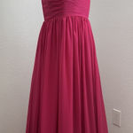 Women's Hot Pink Long Formal Dress by Pomuyoo, Sz: 6, Corset Back (b2A) Photo 0