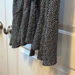 Mi Ami Black White Polka Dot Wrap Midi Dress Flutter Sleeve Tie‎ Waist XL # Photo 3