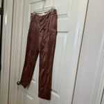 Anthropologie Brown Copper Crushed Velvet Essential Slim Ankle pants size 2 Photo 2