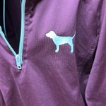 PINK - Victoria's Secret Victoria Secret PINK Ultimate Long Sleeve  Burgundy Logo 1/4 Zip​ Photo 1