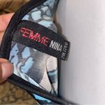 Femme Nina 2000s whimsical bohemian fairycore striped blouse / dress beaded neck Blue Size XXL Photo 6