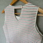 Brooks Brothers Sheath Dress Size 6 White Multicolor Striped Embroidered Classic Photo 5