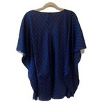 Lauren Ralph Lauren Top Womens Large XL Blue Multicolor Stripe V Neck Blouse Photo 2