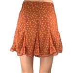 VICI Women's Brown Floral Print Pleated Zip Mini Flared A-Line Skirt Size S Photo 2
