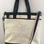 Calia by Carrie Calia Women's Canvas Tennis Tote in Ivory/Pure Black NWT Photo 2