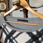 Karen Millen  Plaid Knit Grey Sweater size Large Photo 2