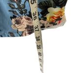 Japanese Women's Size Medium Floral Bodycon Knee Length Dress Blue Photo 6