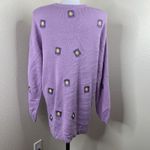 Disney  Princess Tangled Sz MD Pascal Lanterns Sweater Cardigan Button Purple Photo 5