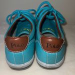 Ralph Lauren Y2K Polo Aqua Canvas Sneakers | Women’s Size 6 Photo 5