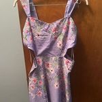 EXPRESS Lilac Dress with Floral Design Photo 0