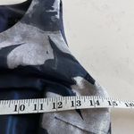 Carmen Marc Valvo Navy White Sleeveless Floral Print Knee-Length Dress size 0-2 Photo 5