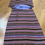 Lorena Rose sleeveless maxi dress Boho lined tie belt colorful women’s size S Multiple Photo 8