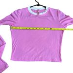 SKIMS  Size M Ringer Long Sleeve Crop Top Bubblegum Pink Soft Lounge Ribbed Photo 5
