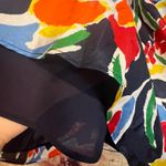 Ralph Lauren  Multicolor Floral 100% Silk Wrap Front Blouse 2X Puff Sleeve Shirt Photo 3