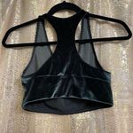 Victoria's Secret Sport Dark Green Velvet Criss Cross Sports Bra, M Photo 1