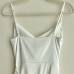 Satin Inspired Silky Midi Cowl Neck Dress, Bridal Shower Graduation Dress, S/M White Size undefined Photo 11