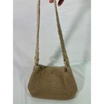 The Sak  Crochet Shoulder Bag Boho Hippie Crossbody Flap Top Zip Closure Tan Photo 2