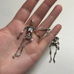 Nordstrom Exaggerated Skeleton Skull Drop Dangle Earrings Unique Jointed Skeleton Earring Photo 6