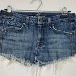 7 For All Mankind  A Pocket Micro Cut Off Jean Shorts Womens 28 Festival Denim Photo 0