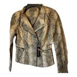 BLANK NYC NWT  Snakeskin Print Biker Moto Jacket Size XS Photo 2