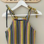 Madewell Tie-Shoulder Tank Top in Rainbow Crochet Sz Small Photo 1