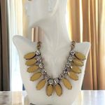 J.Crew  Antique Gold Yellow Stone and Crystal Bib Statement Necklace Photo 0