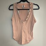 Urban Outfitters MOVING SALE CXM Pink Fitted Henley Tank Photo 3