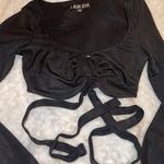 I am gia Black Violet Cut Out Top Photo 7
