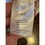 We Wore What Shirt Women Small Ivory Blue Sports Collared Crop Top Tennis Golf Photo 8