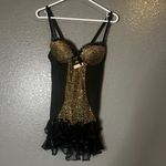 Lovely Day Black Rhinestone Chemise Lingerie Dress Sz M Sparkle Nightwear Photo 8