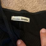 Reformation  Wesley  ribbed black tie shoulder jumpsuit L Photo 11