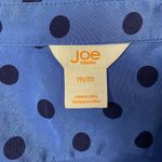 Joe Fresh  Blue‎ Polka Dot Silk Blouse Top Size M Business Casual Preppy Photo 1
