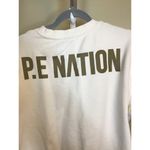 P. E Nation Women Sweatshirt Sz. XS Cream/ Gold EUC Sporty Casual Comfortable Photo 3
