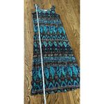 Vintage Hilo Hattie Hawaiian Sundress Women's‎ Medium Tropical Beach Midi EUC Blue Photo 6