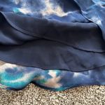 Parker navy blue & cream tie-dye silk mini dress size XS Photo 4