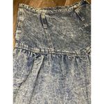 Vintage Denim Blue Jean Skirt M 26” V Yoke Festival Boho Modest Belted 90s USA Size M Photo 2