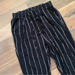 Pretty Little Thing  Black White Striped Elastic Waist Pants Size 8 Photo 1