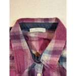 Lee Riders Fleece Flannel Shirt Womens Plaid Long Sleeve Button Up Casual Top Purple Size L Photo 2