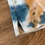 NWT Tie Dye Women’s Teal‎ Blue & White Drawstring Sweatshirt Shorts with Pockets Size XXS Photo 6