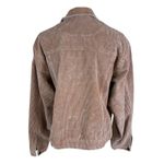 POL  Corduroy Button Jacket L Brown Frayed Hem Shacket Casual Boho Photo 1