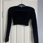 EXPRESS Black Long Sleeve Wrap Top Photo 0