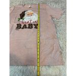 Bella Canvas Canvas Santa Baby  Tee Shirt Women's XL Pink Cheetah Santa Claus Christmas NWOT Photo 4