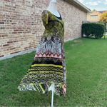 Fuzzi Multicolor Short Sleeve Long Maxi Mesh Dress Size XS Photo 6