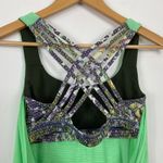 Lululemon ‎ Free To Be Wild Green Striped Racerback Tank Top Built-In Bra Size 4 Photo 2