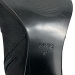 Mango  MNG Faux Suede Block Heel Ankle Boots Black Size 37/ US 6.5 Photo 9