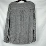 Dalia Collection  Large Polka Dot V-neck Front Pocket Blouse Large Photo 2