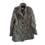 Guess  Women's Tweed Overcoat‎ Black Fringe Detail Size XL Casual Fall Photo 1