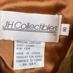 Vintage JH Collectibles Suede Leather Fringe Western Shirt Jacket Size 10 Brown Photo 3